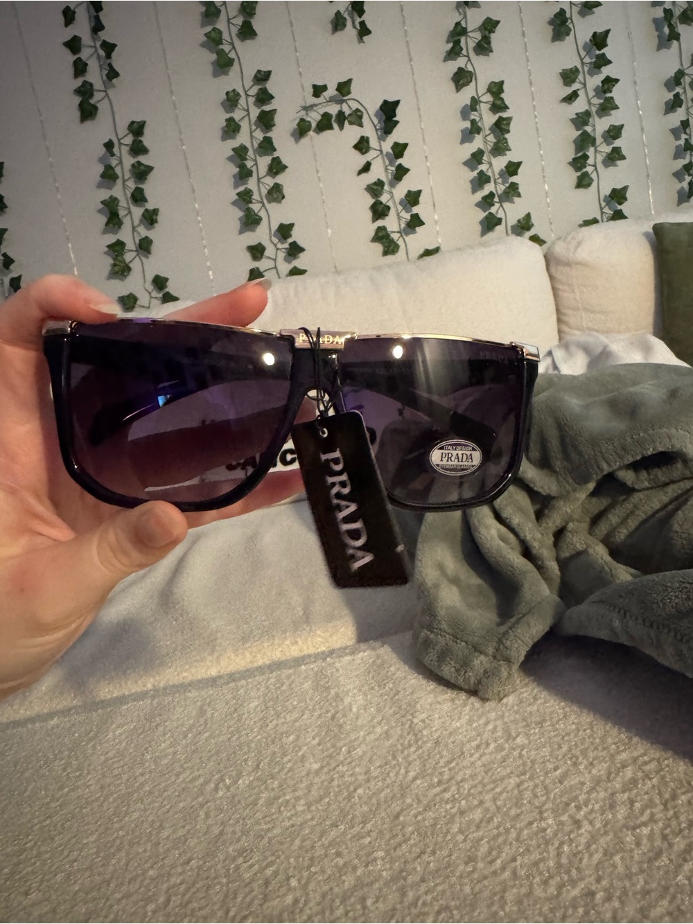 PRADA Sunglasses - Black/Purple Gradient Lenses